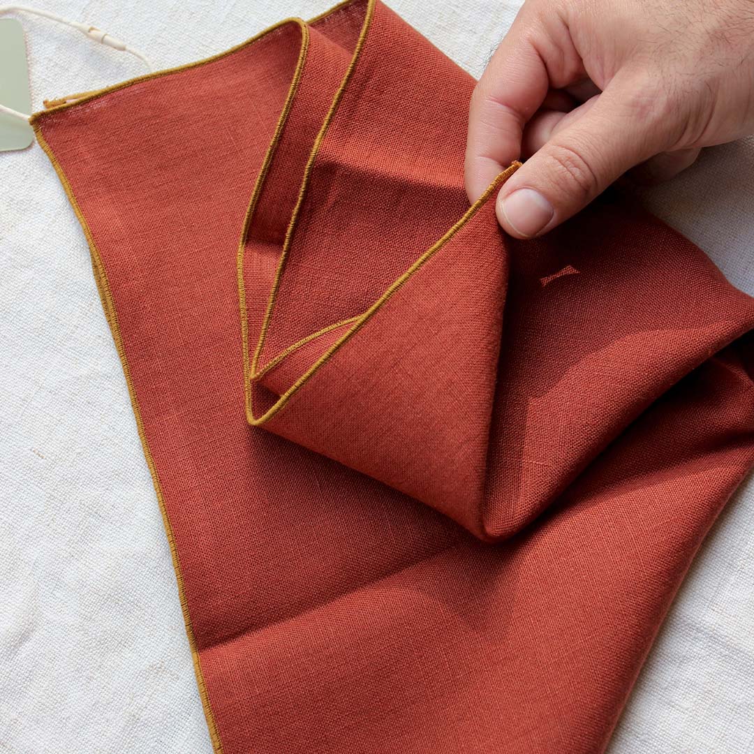 Serviettes de table 100% lin uni