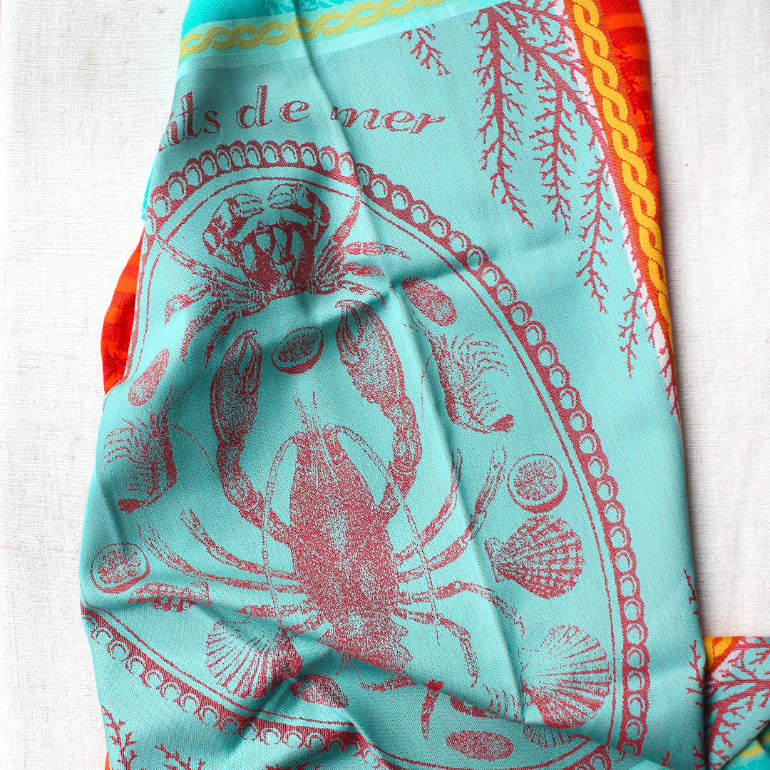 Torchon 100% coton à motifs colorés