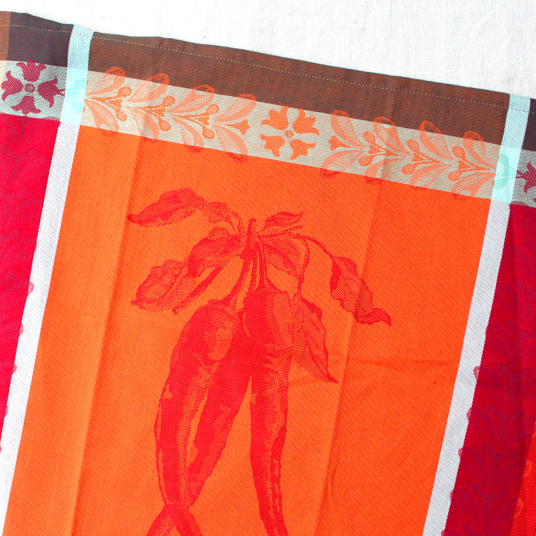 Torchon 100% coton à motifs colorés