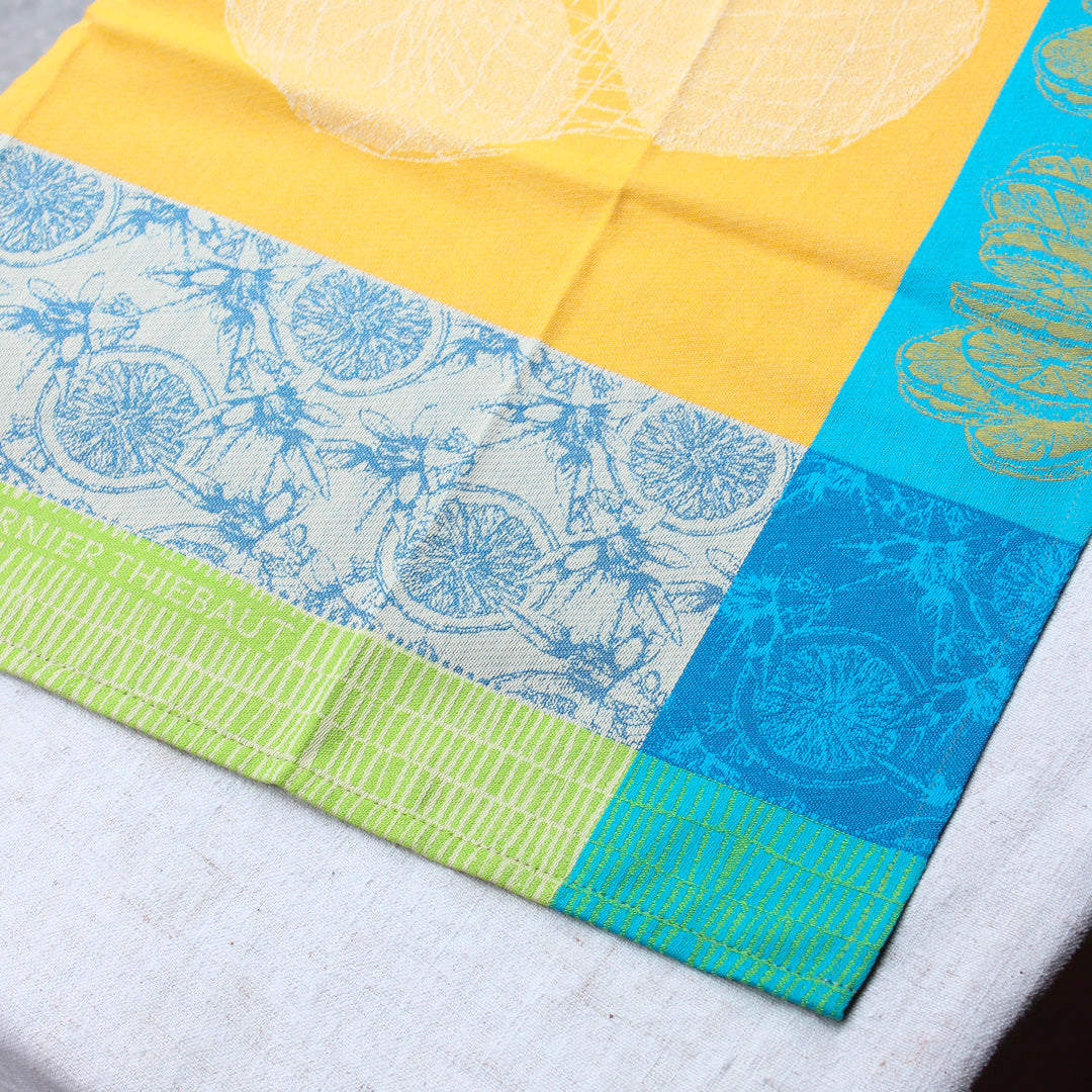 Torchon 100% coton à motifs colorés