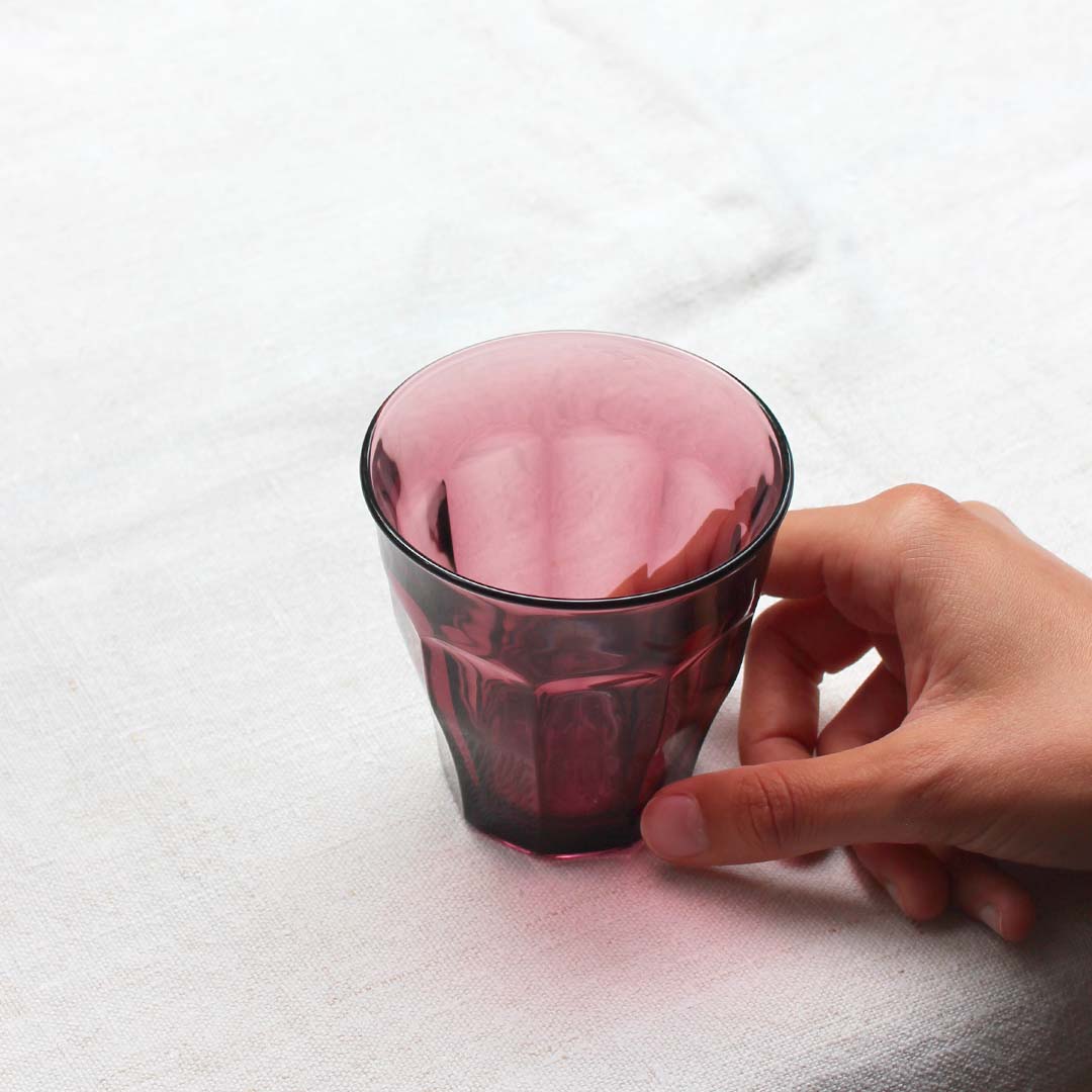 4 verres Duralex prune