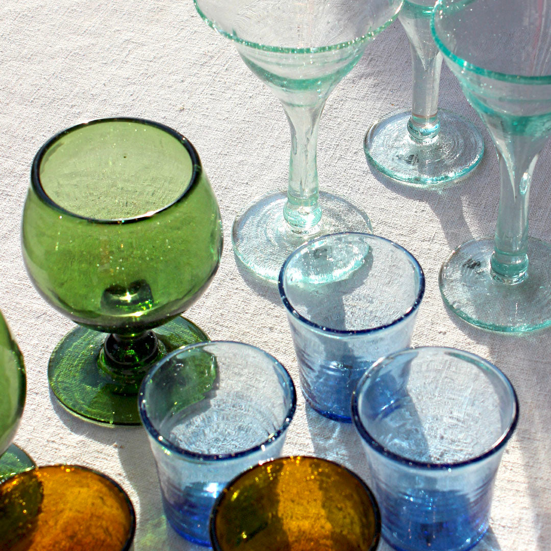 Verre à eau bullé