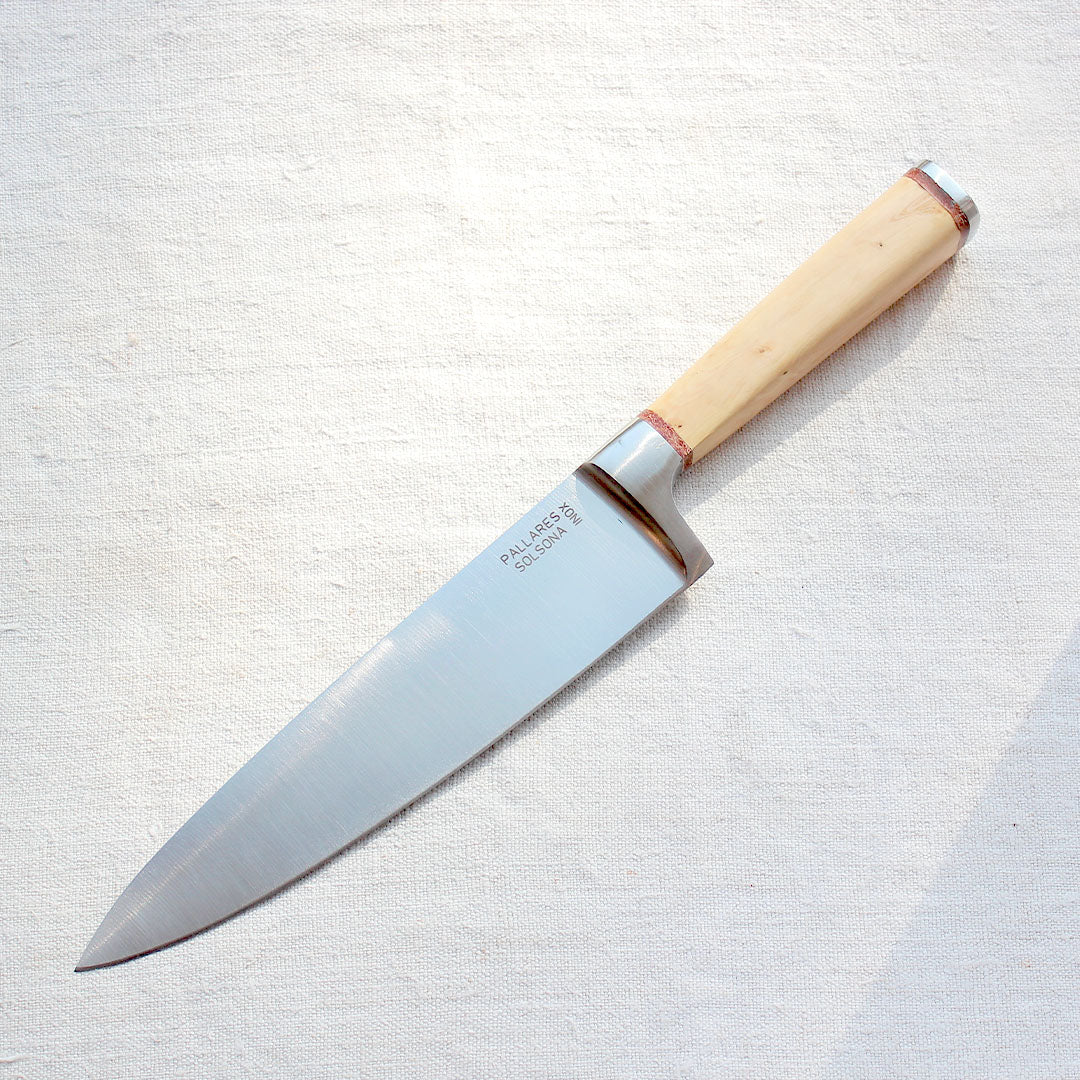 Couteau de chef avec manche en buis