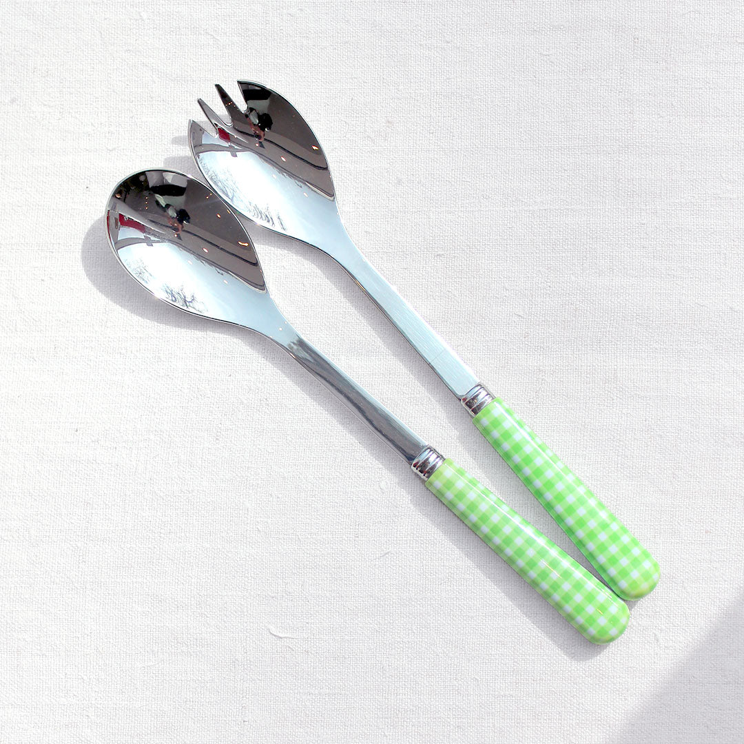 Couverts à salade colorés