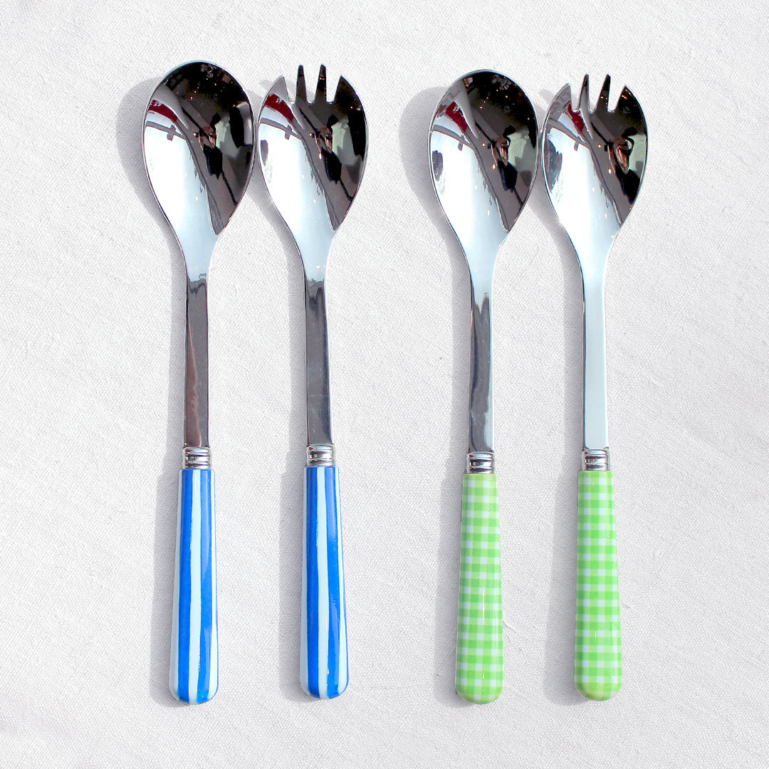 Couverts à salade colorés