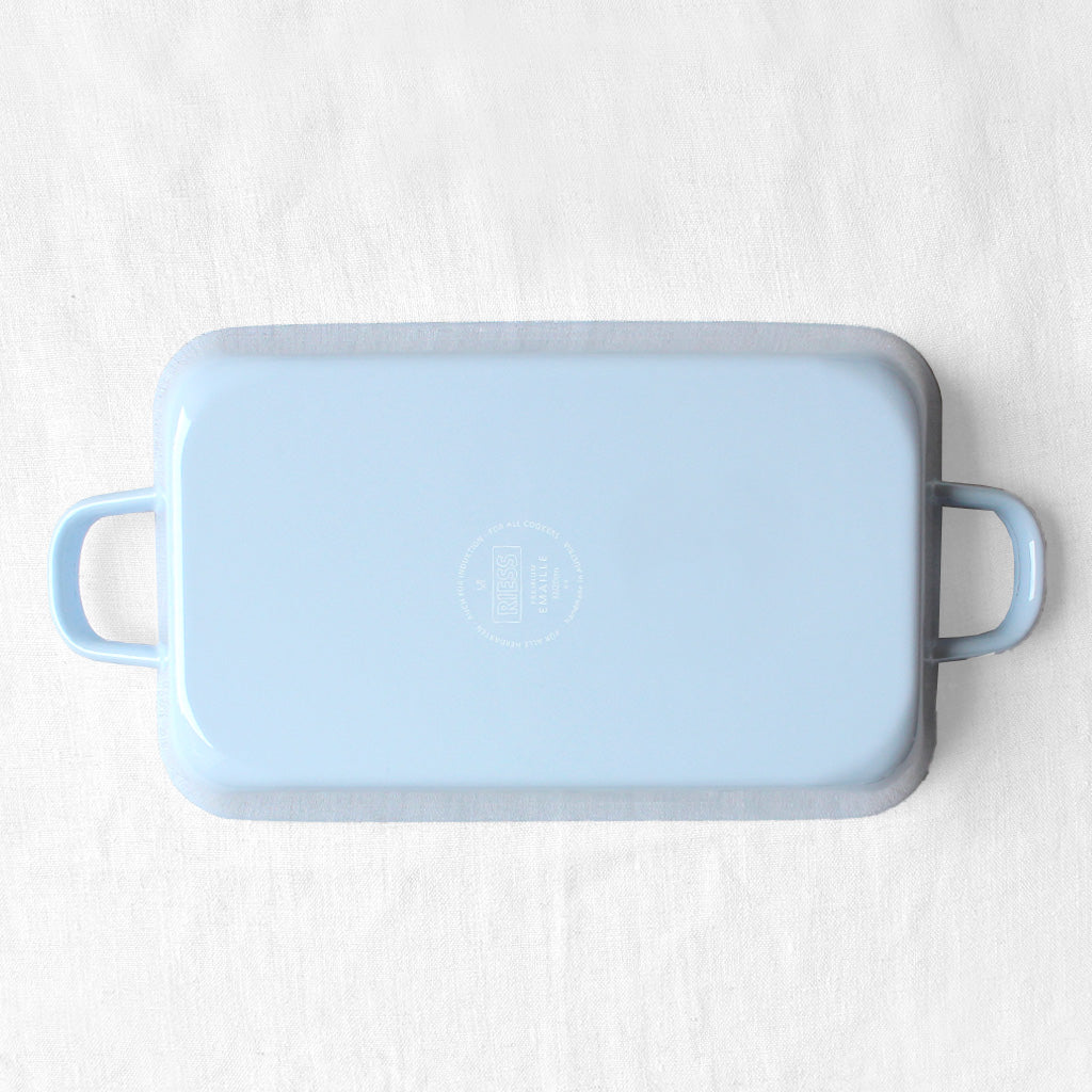 Plat à four émaillé bleu - grand format