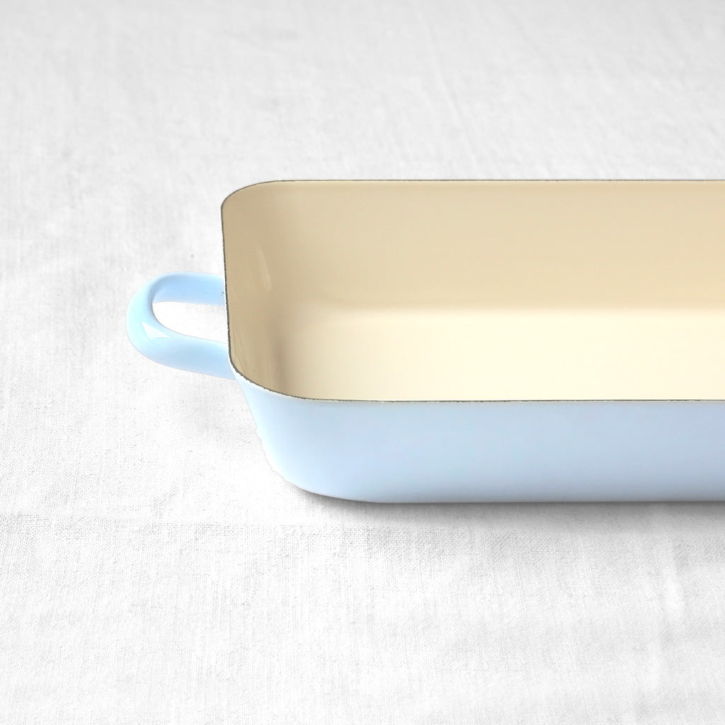 Plat à four émaillé bleu - grand format