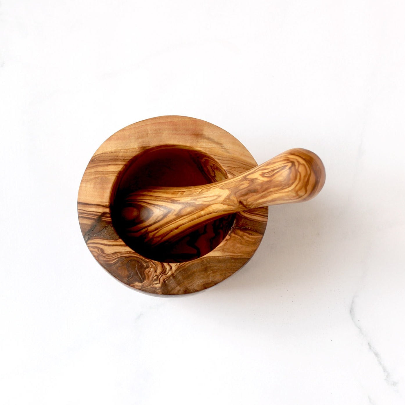 mortier en bois d'olivier