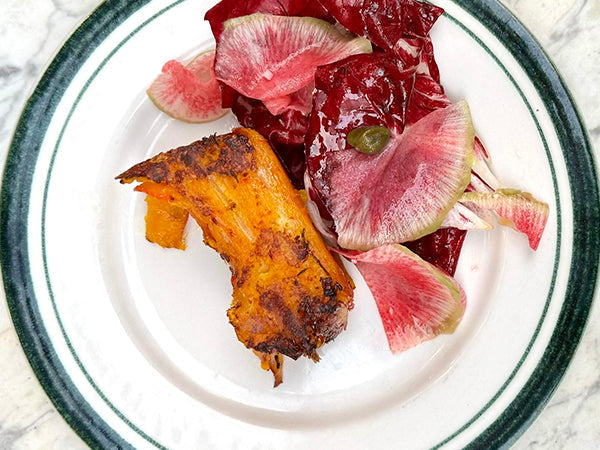 Pressé de butternut et halloumi