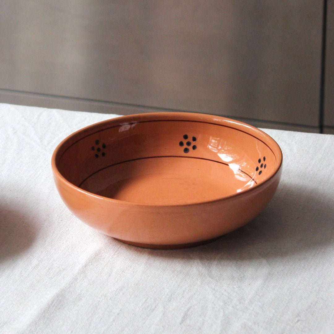 Assiette à pâtes en terre cuite