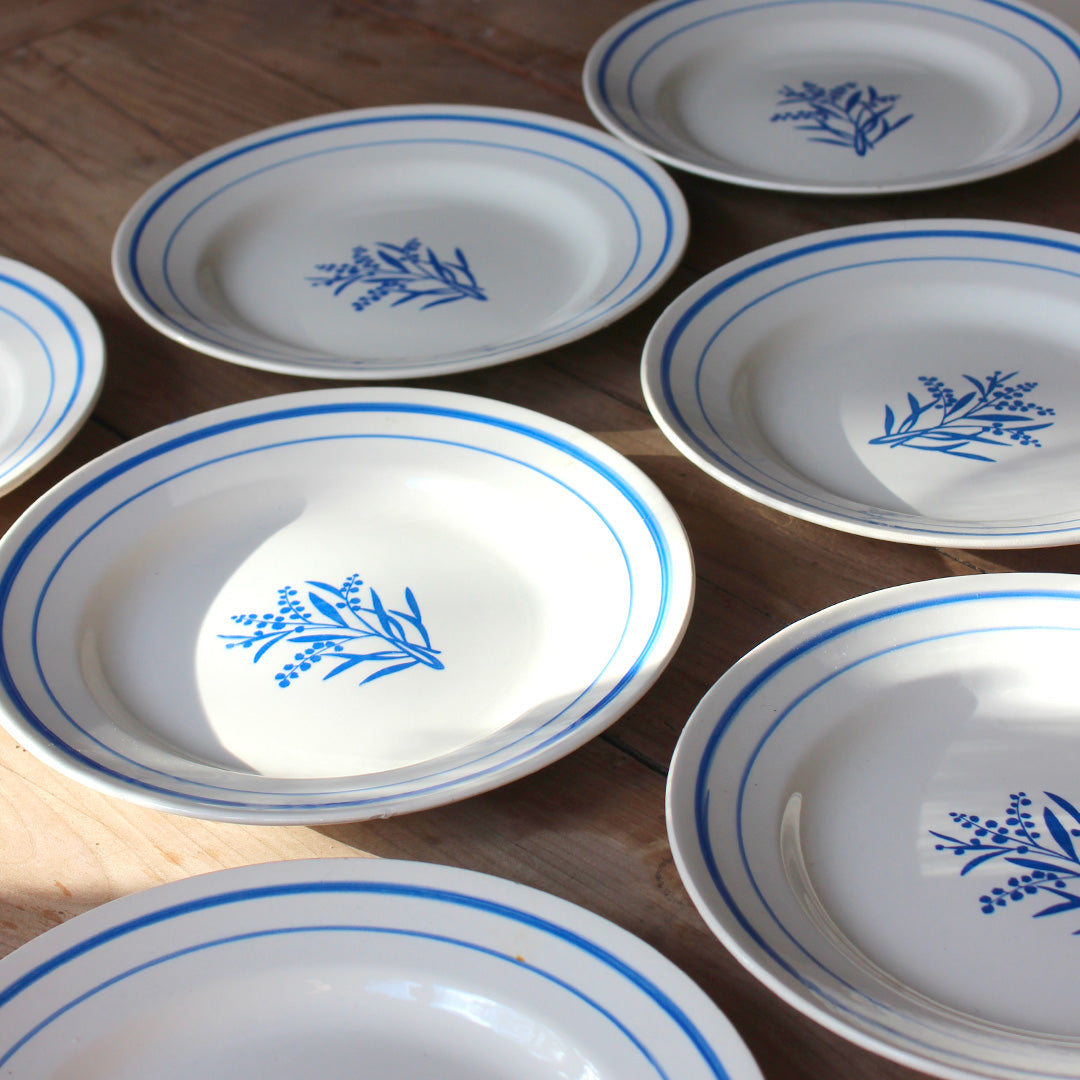 8 assiettes plates motif épi de Gien
