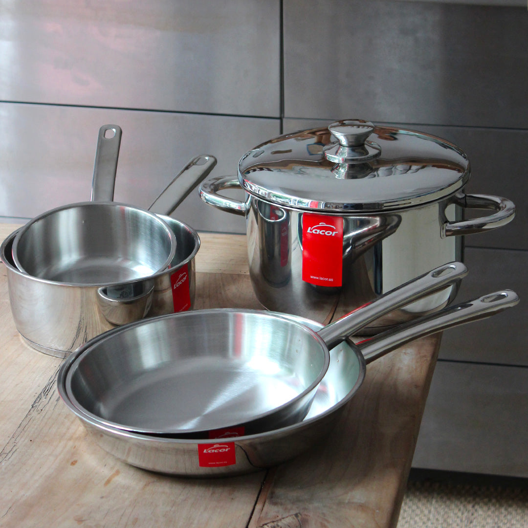 Setaccio Professionale In Acciaio Inox 18/10 Lacor 68357, Diametro 26 Cm, Maglia Fine Per Setacciare Farine E Alimenti