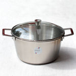 Casserole faitout en inox 18/10 brossé