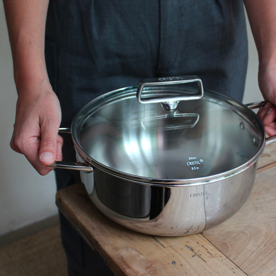 Casserole faitout inox haut de gamme Cristel