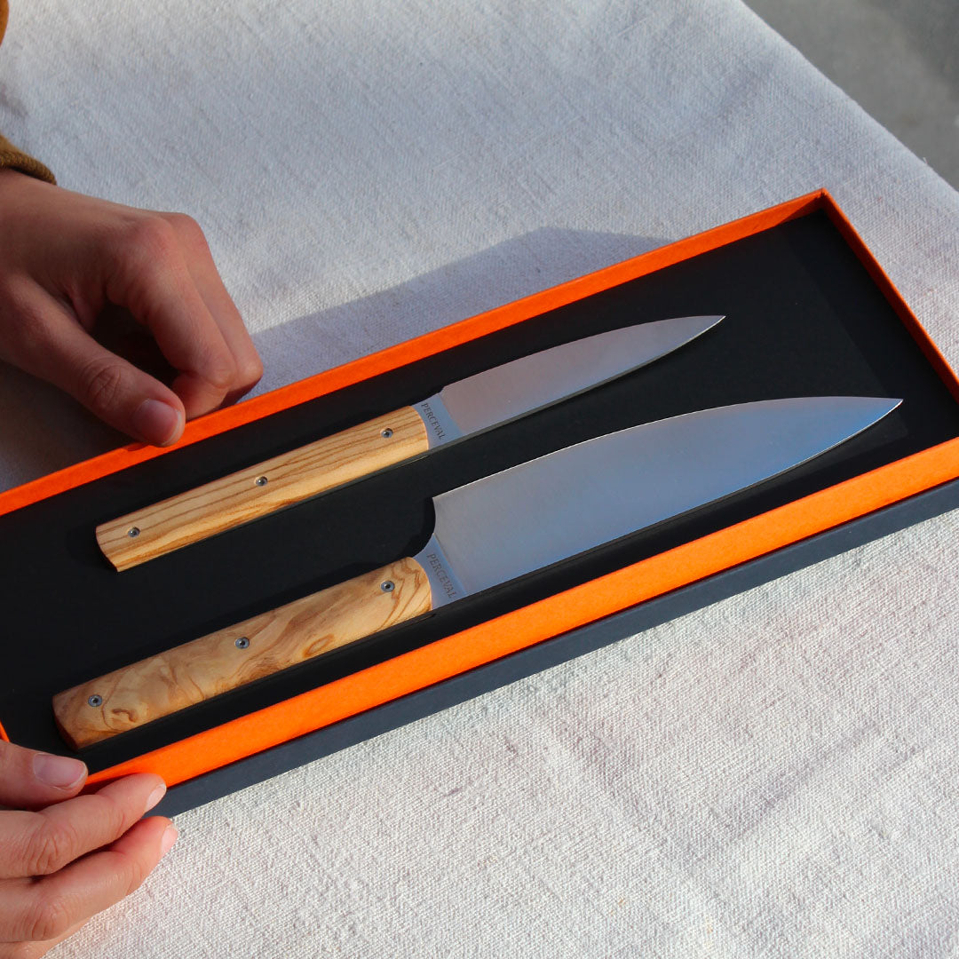 Coffret couteaux de cuisine manche olivier 9.47