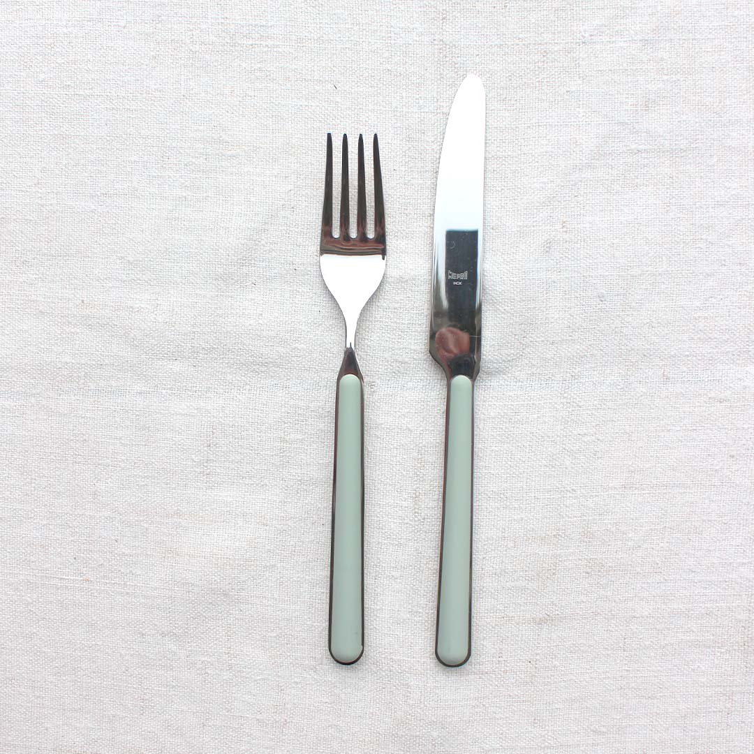 Couverts en inox manche sauge