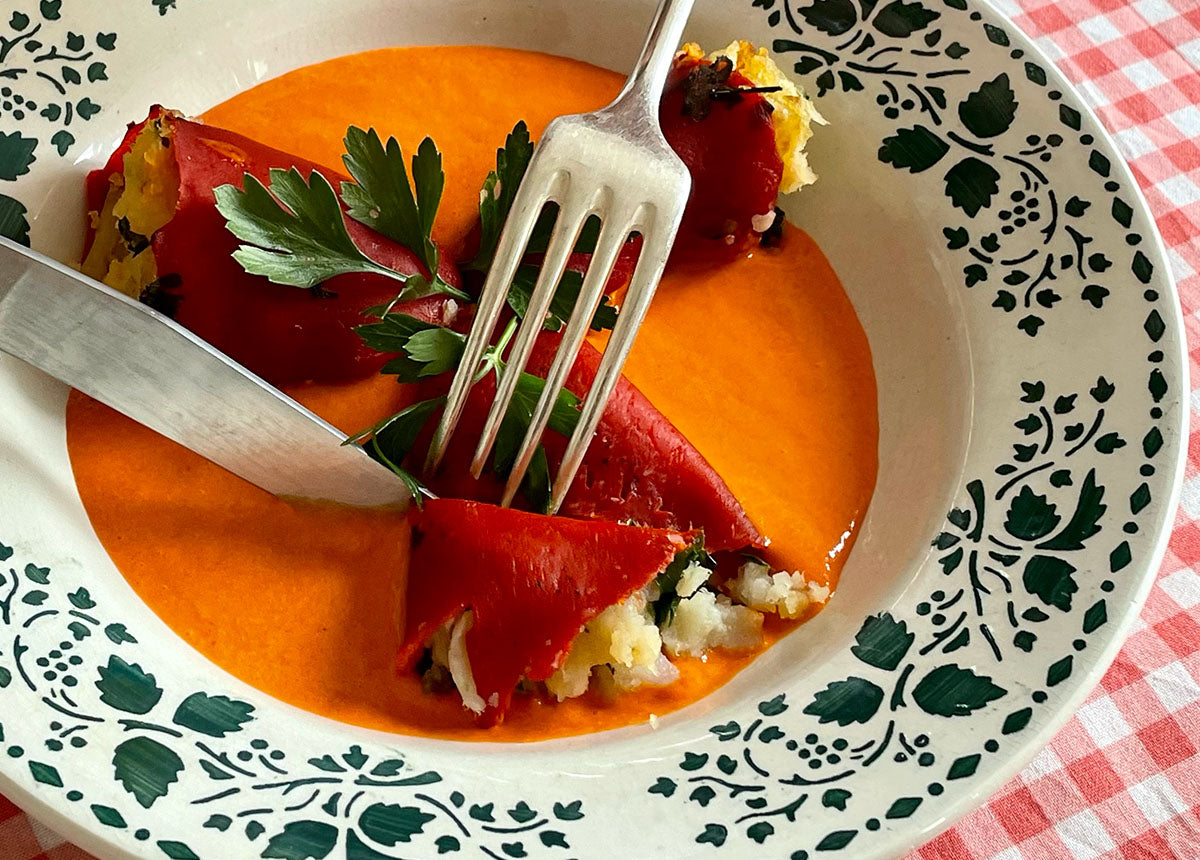 Piquillos farcis à la brandade de morue