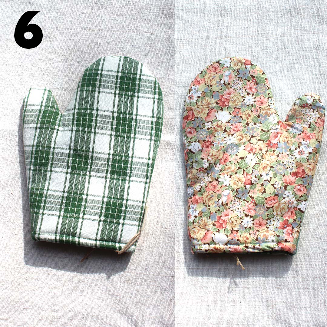 Gant de cuisine coloré upcyclé