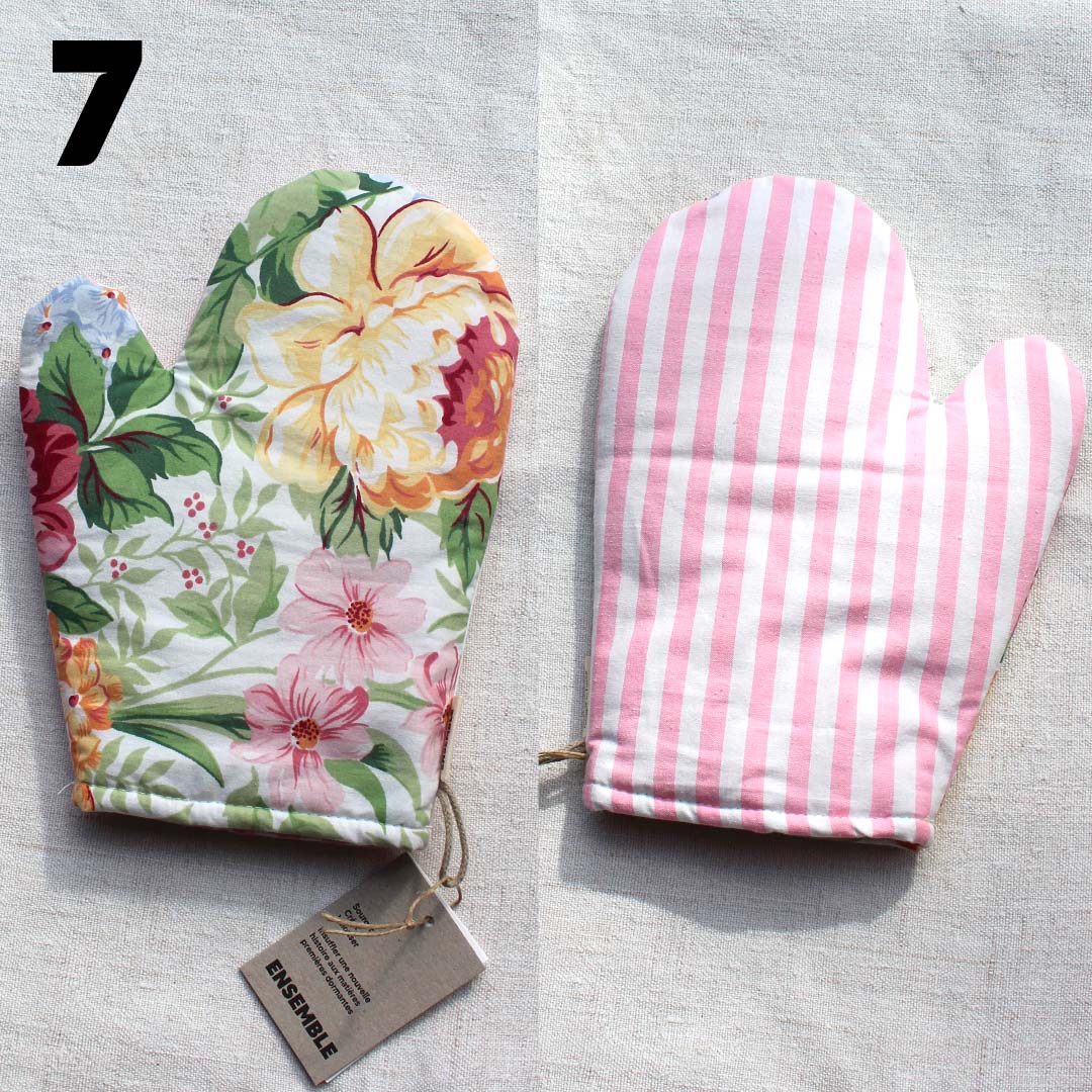 Gant de cuisine coloré upcyclé