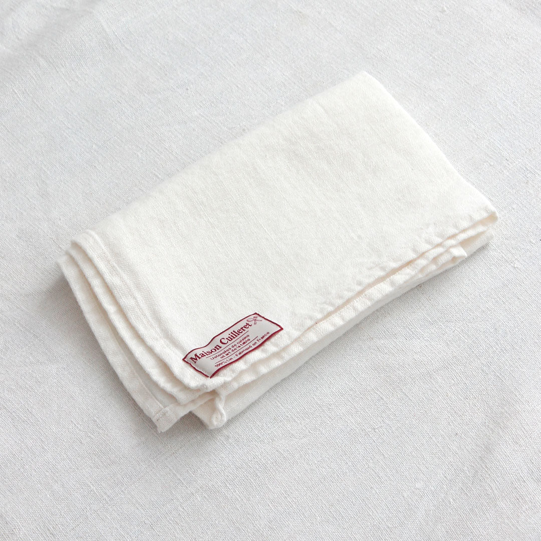 Torchon 100% lin français blanc