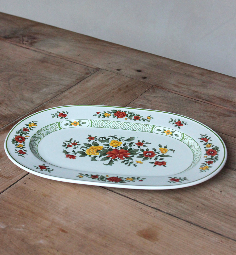 Plat ovale de service vintage "Summer Days"