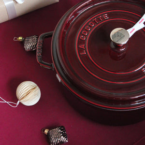 Cocotte ronde en fonte colorée