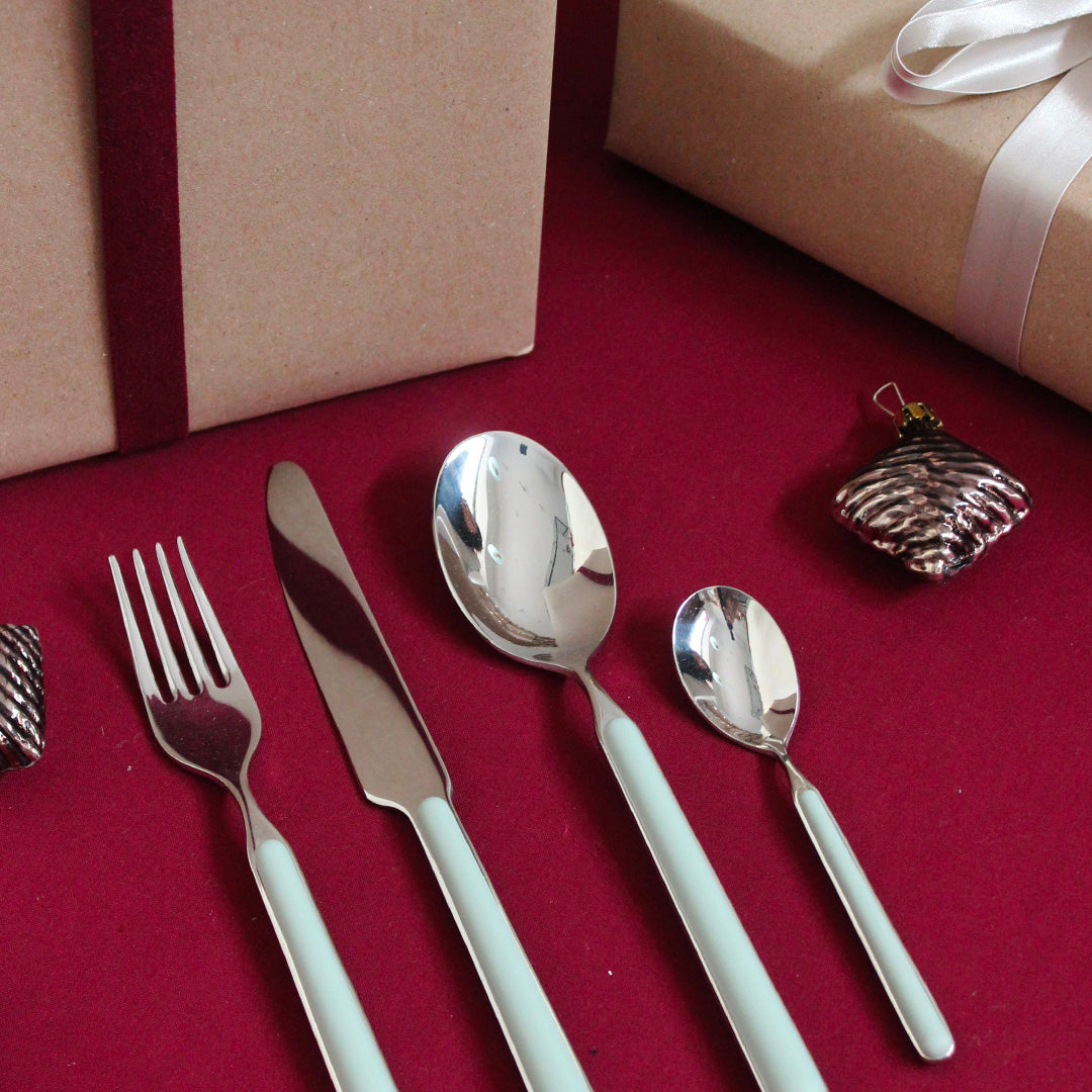 Couverts en inox manche sauge