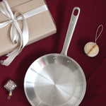 Poêle en inox 18/10 manche fixe