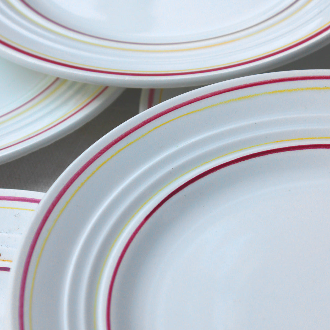 12 assiettes à dessert style bistrot vintage