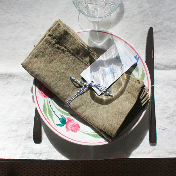 serviettes de table en lin