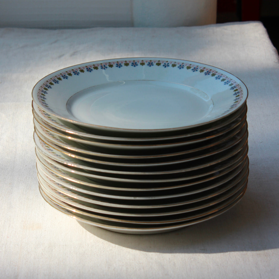 Assiette en porcelaine de Limoges ancienne