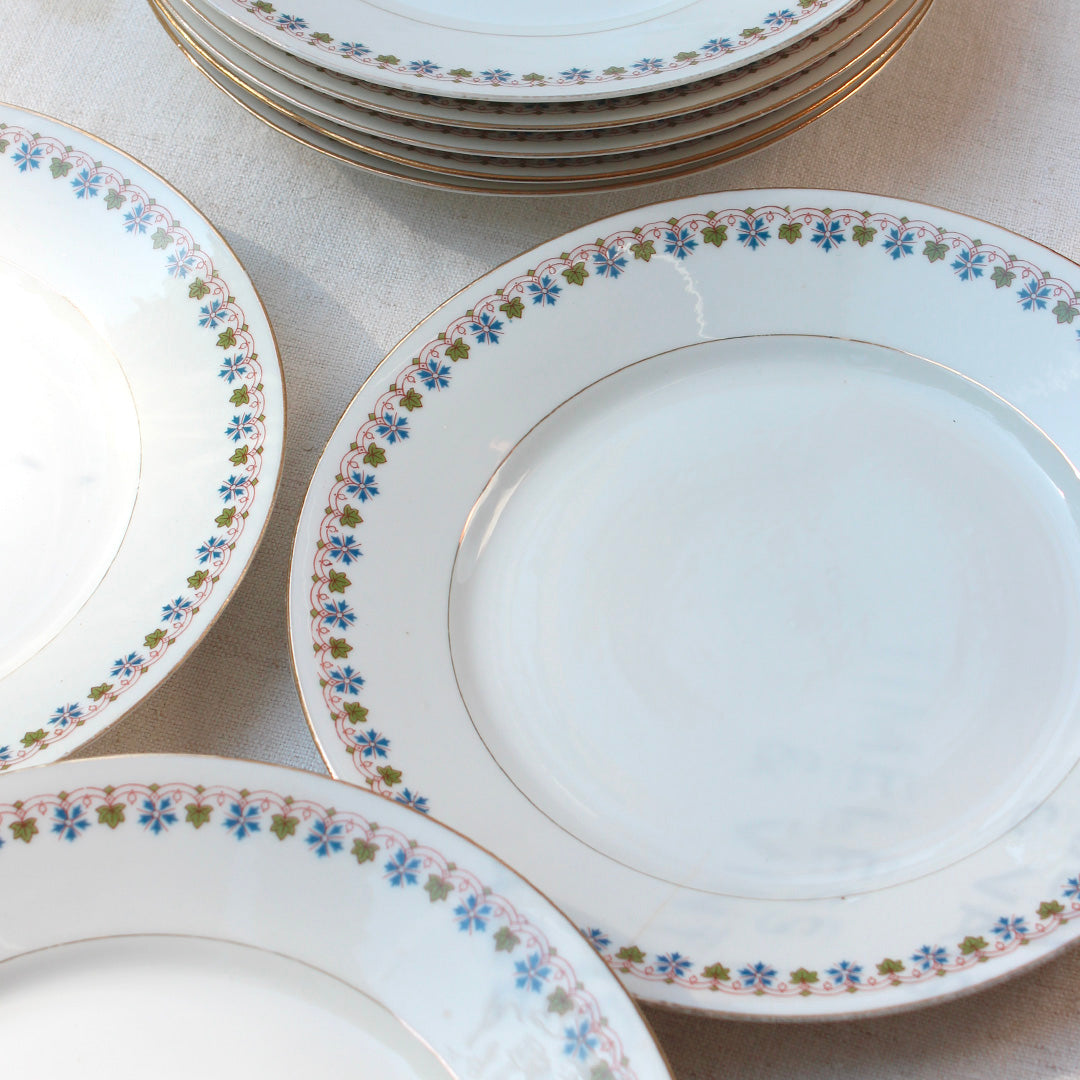Assiette en porcelaine de Limoges ancienne