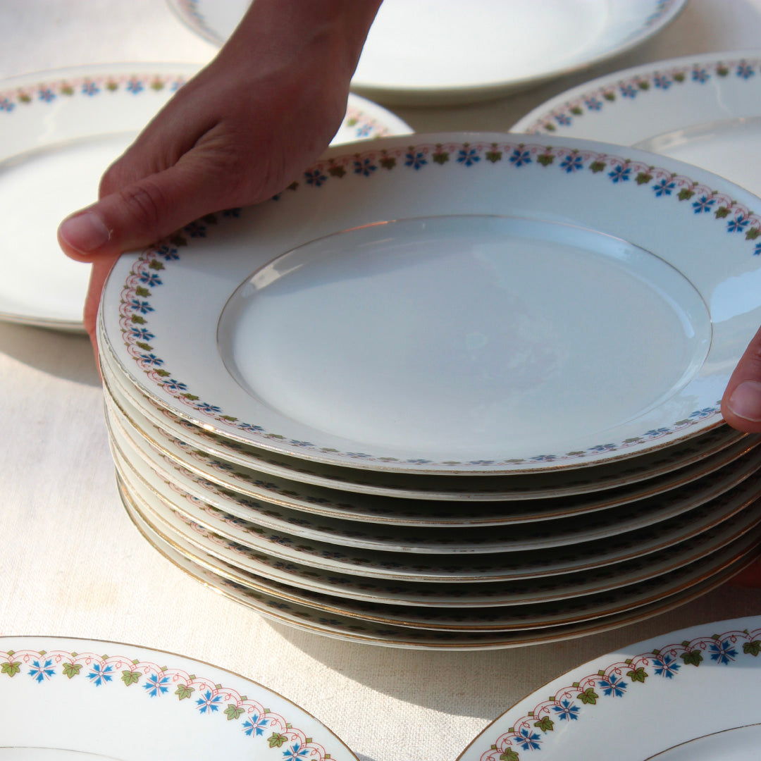 Assiette en porcelaine de Limoges ancienne