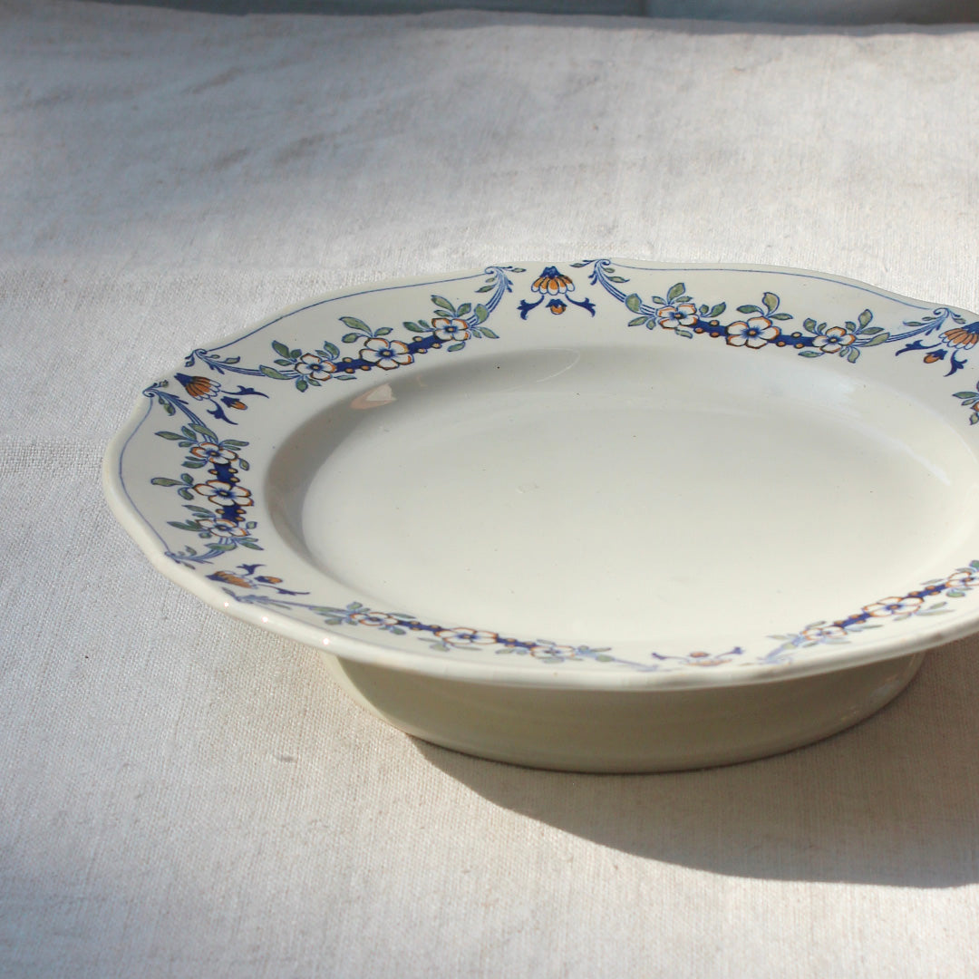 Assiette sur pied Lunéville vintage