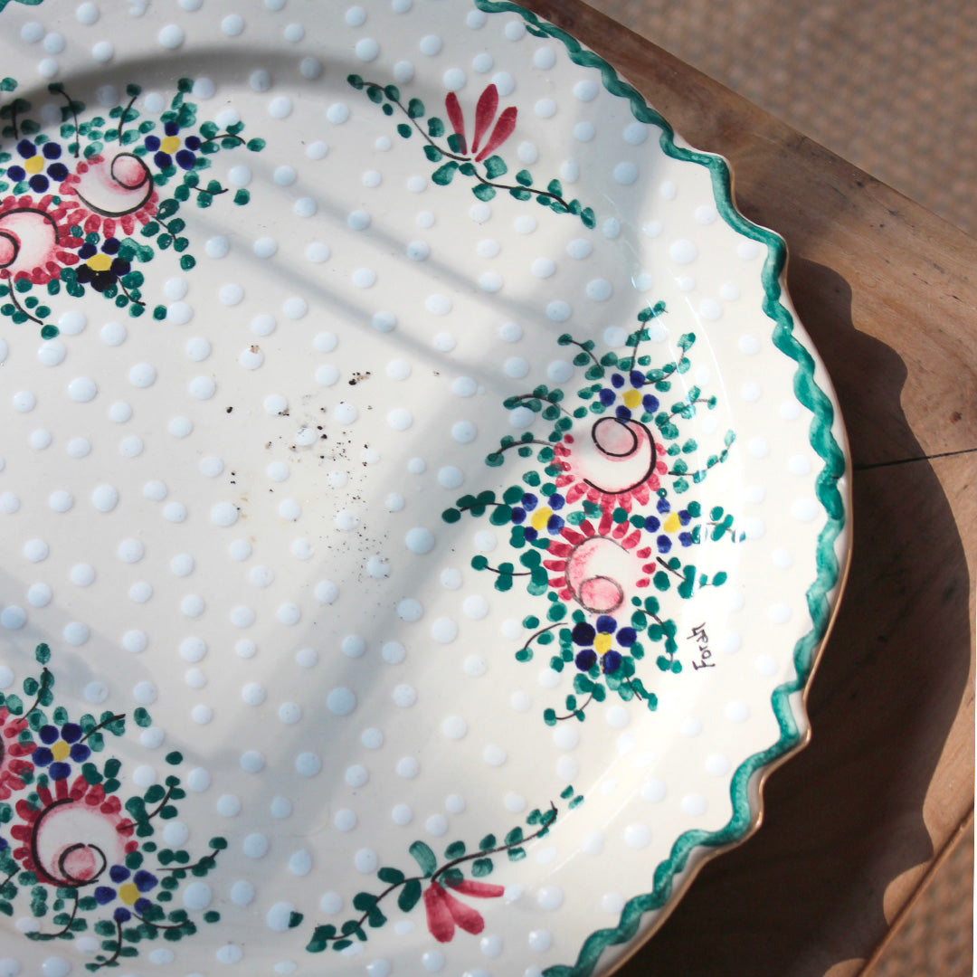 Plat à tarte en céramique vintage