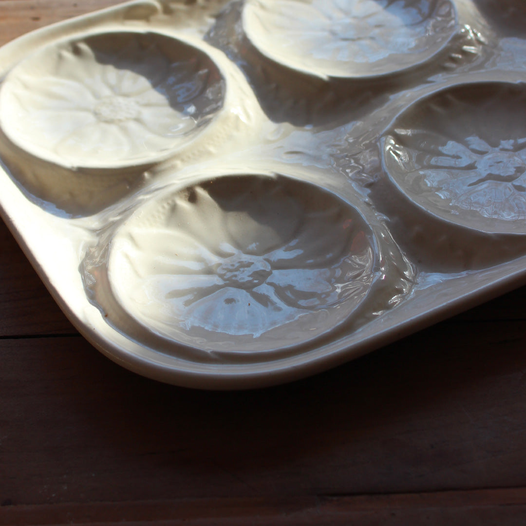 Plat rectangulaire barbotine Gien