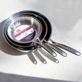 Poêle sauteuse en inox 18/10 - cristel - castel pro