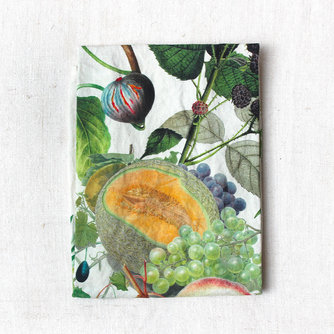 Torchon en coton et lin à motifs colorés