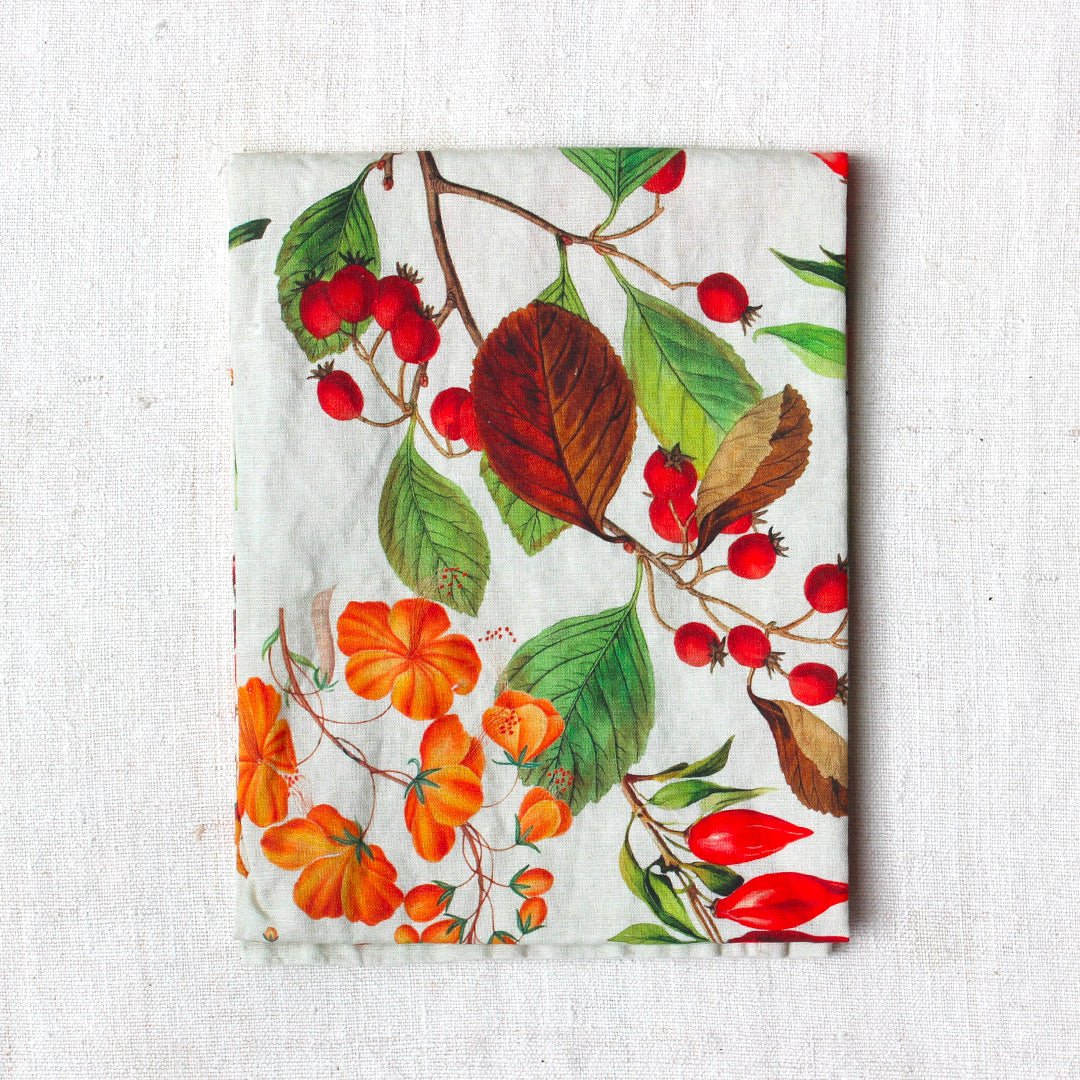 Torchon en coton et lin à motifs colorés
