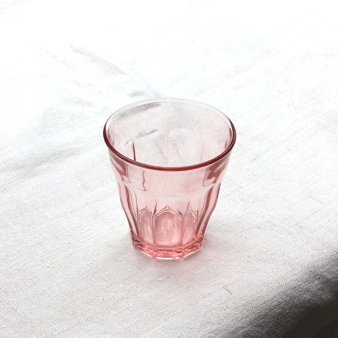 4 verres Duralex rose