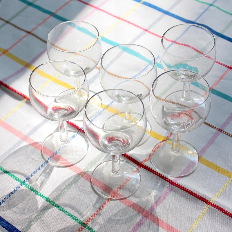 6 verres ballon sur pied