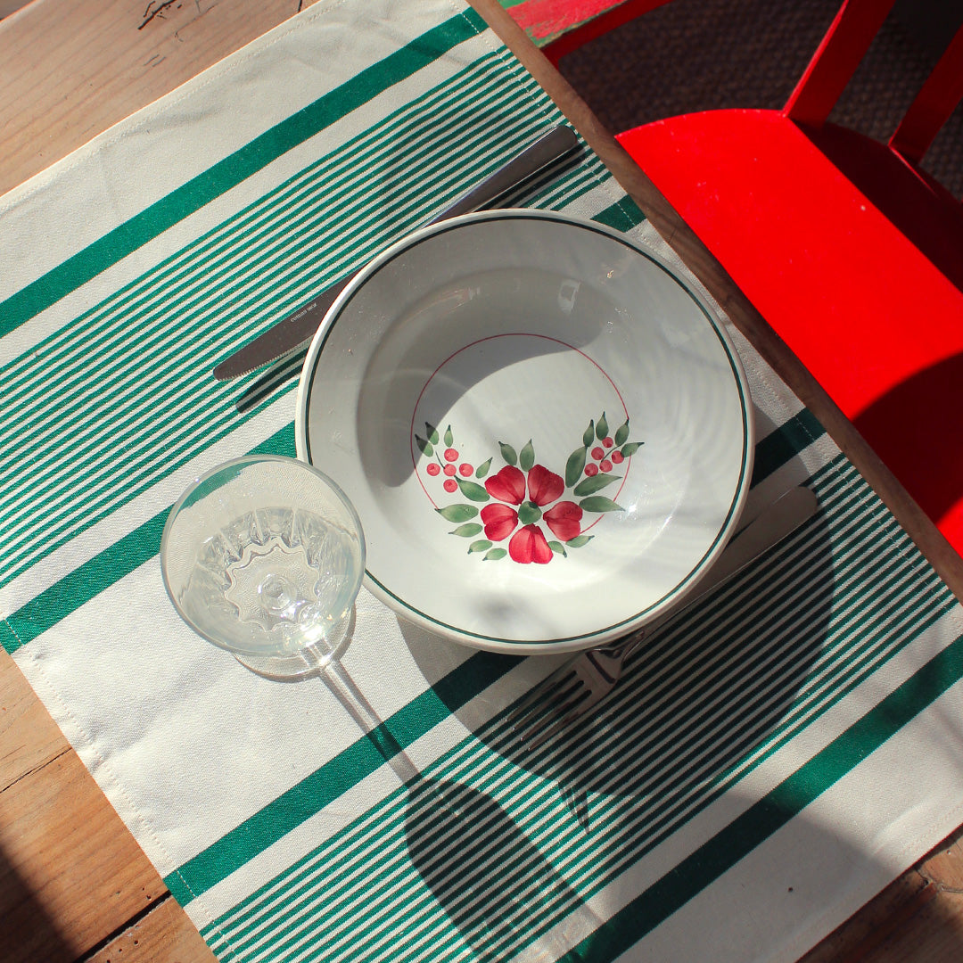 Set de table à rayures Tissage de Luz