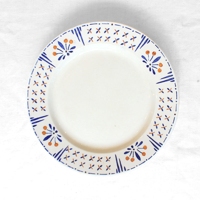 6 grandes assiettes dépareillées style bistrot
