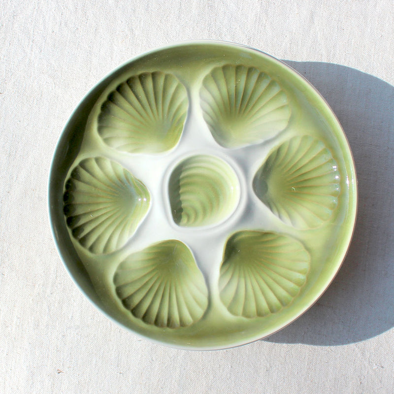 6 grandes assiettes à huîtres