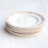8 assiettes plates en terre de fer ocre