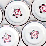 6 assiettes plates art déco