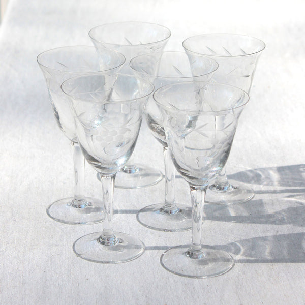 Série de verres gravés