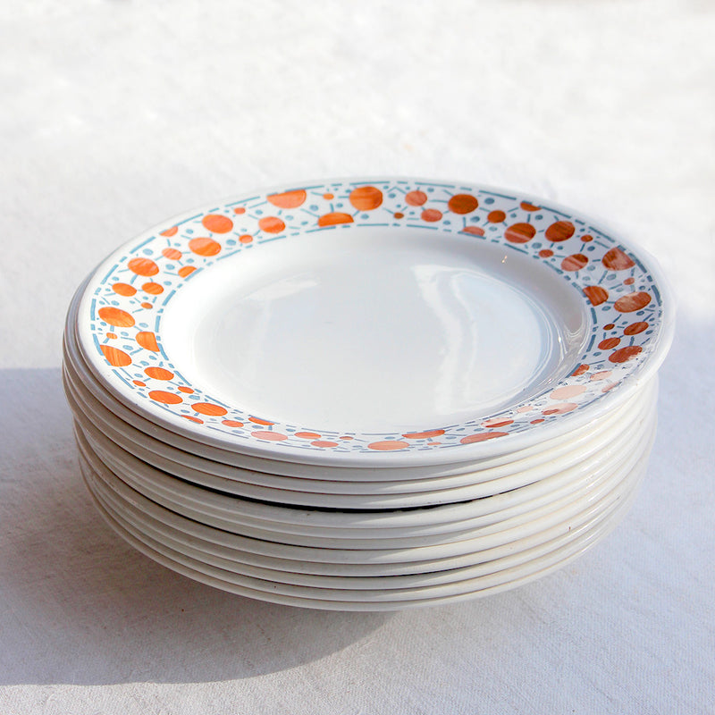 Assiettes en faïence art déco