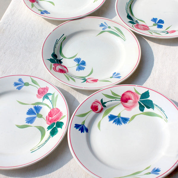 Assiettes vintage fleuries