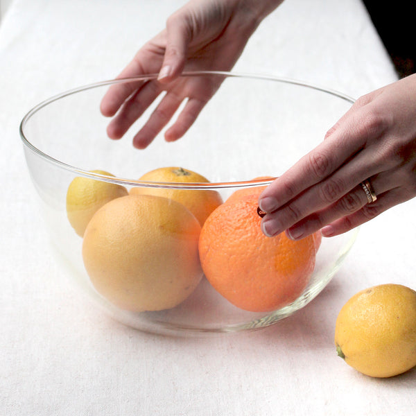 saladier en verre transparent